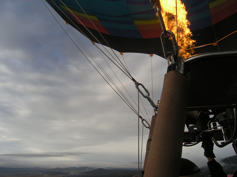 Firing up the balloon